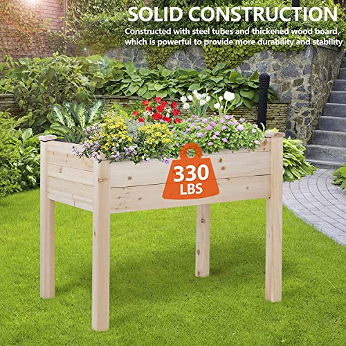 Elevated Wood Gardening Bed with Green House Cover - 36L x24W x 66H - Backyard Expressions BACKYARD EXPRESSIONS PATIO · HOME · GARDEN