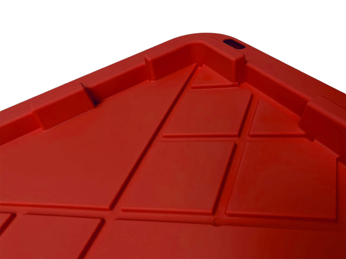 MonsterRAX 27 Gallon Storage Bins - Stackable, Lockable, 5-pack (Red) MonsterRAX Storage Solutions