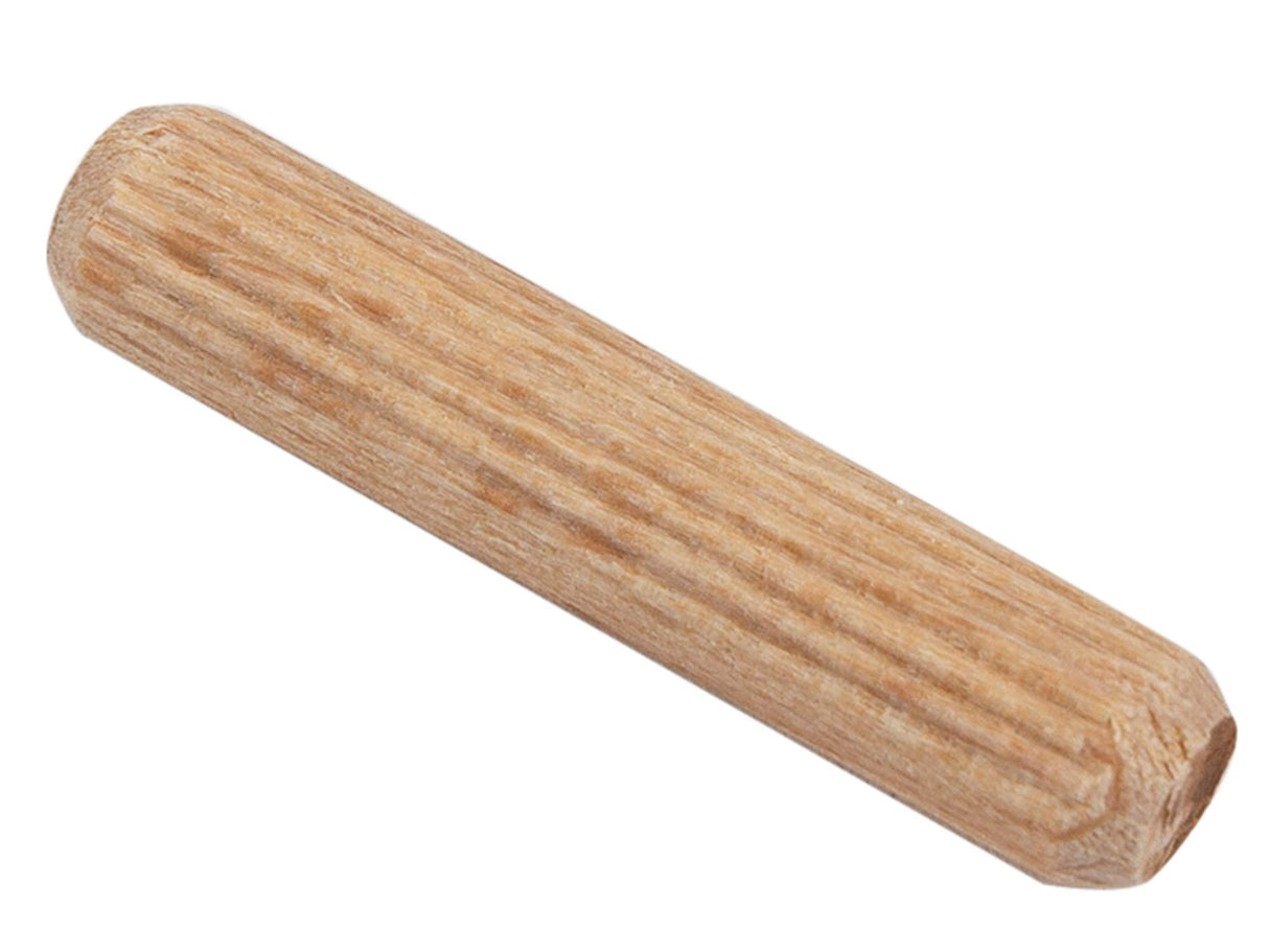 BICB Fluted Wood Kiln Dowel Pins, 1/4" x 2"- 100 Pieces, Made of Beechwood BICB