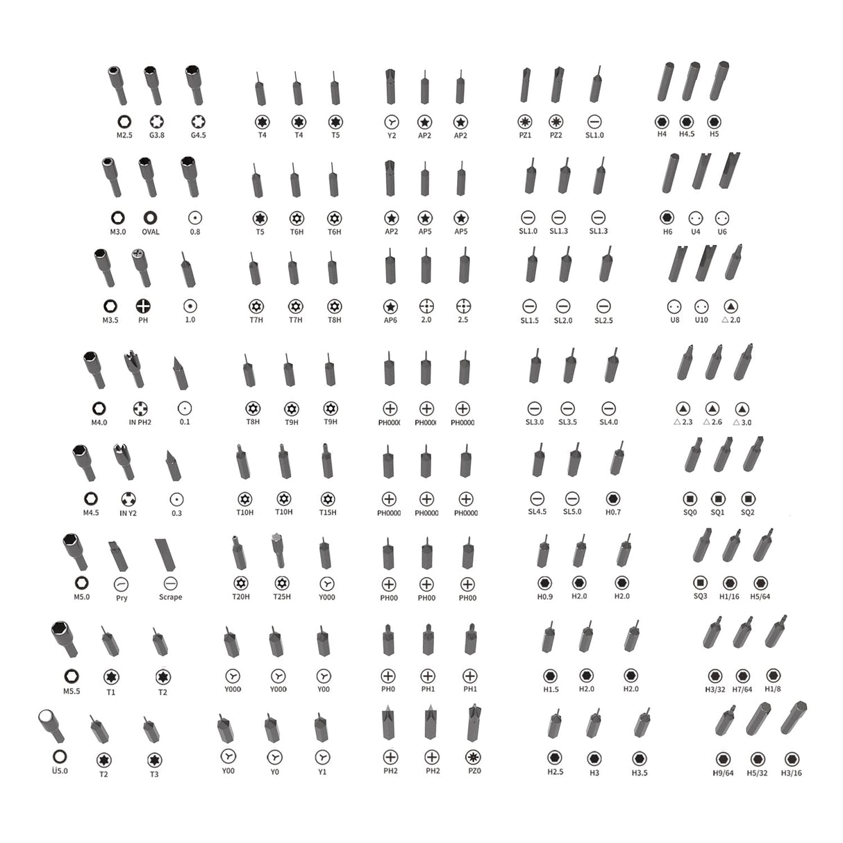 HengTianMei 128 in 1 Precision Screwdriver Set Professional Magnetic Repair Tool Kit for Computer, Laptop, Xbox, Macbook, Game Console (H1128) HengTianMei