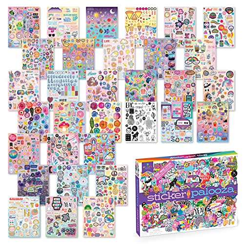 Craft-tastic — Sticker Palooza — 1500+ Cute & Trendy Stickers for Kids and Teens — Decorate Notebooks, Phones, Laptops, and More! Craft-tastic
