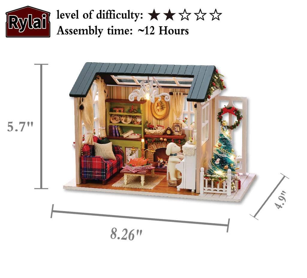 DIY Miniature Dollhouse Kit with Music Box Rylai 3D Puzzle Challenge for Adult Kids Z009 Rylai
