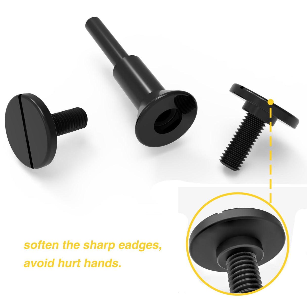 PRETEC 2 Set Cut Off Wheel Mounting Mandrel 1/4" & 3/8" Arbor Hole with 1/4" Shaft Stem for Die Grinder Accessories Drill Rotary Tool PRETEC