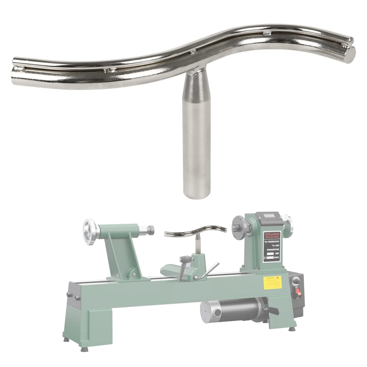 Copgge S Curved Lathe Tool Rest for Wood Lathe Special Shaped Bowl Turner Tool Rest Bowl Turning Tool Holder Lathe Tool Base Curve Bowl Rest Bar Copgge