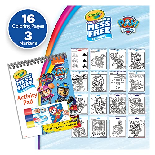Crayola Nickelodeon Color Wonder Bundle (Set of 3), Mess Free Activity Pads & Markers, Holiday Gift For Toddlers, Drawing Set, 3+ Crayola