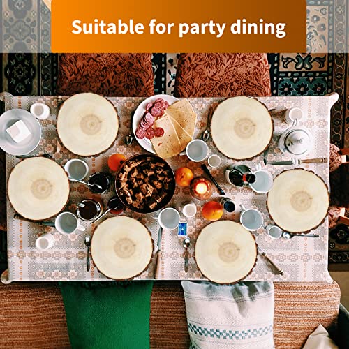 FSWCCK 4 Pack 8-9 Inches Natural Round Wood Slices Unfinished Craft Wood Kit Circles Large Wood Slices for DIY Crafts, Weddings Centerpieces Decor, FSWCCK