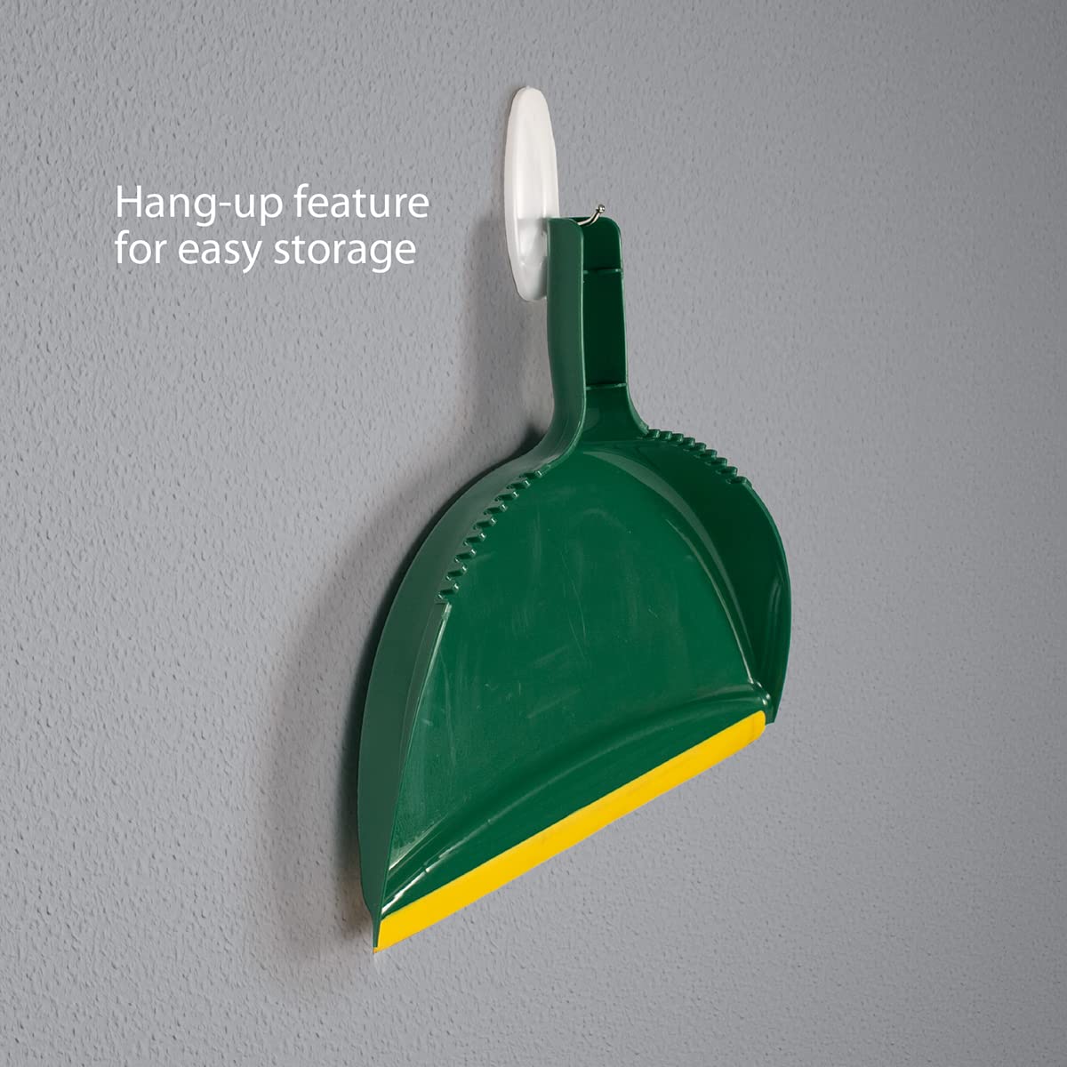 Pine-Sol Jumbo Dustpan, 13.2” | Heavy Duty Dust Pan with Rubber Edge | Clip-On Design Attaches to Standard Broom Sticks, Green Pine-Sol