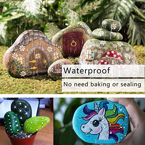 Red Paint Markers Pens - Single color 6 Pack Permanent Oil Based Paint Pen, Medium Tip, Quick Dry and Waterproof Marker for Rock, Wood, Fabric, Overseas