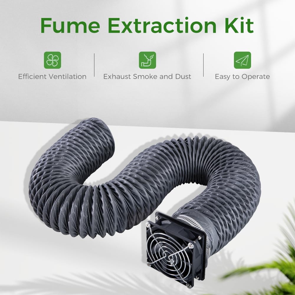 Creality Official Fume Extraction Kit, 4000 RPM High-Efficiency Ventilation Fan, Exhaust Smoke & Odors, Compatible for 3D Printer Enclosure with Fan Creality