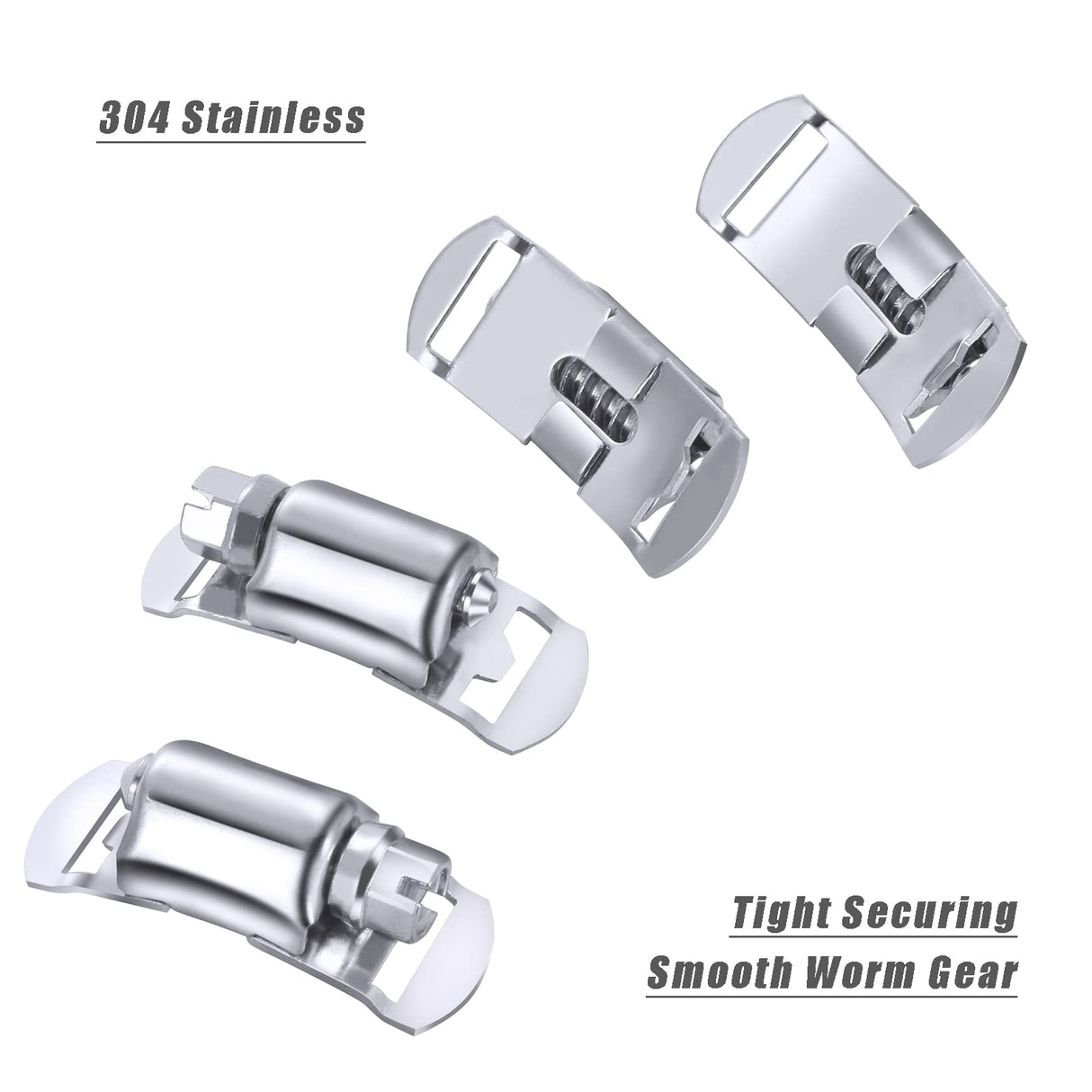 Steelsoft 304 Stainless Steel Hose Clamp Assortment Kit DIY, Cut-To-Fit 12 FT Metal Strap+8 Stronger Fasteners,Large Adjustable Worm Gear Band Hose Steelsoft