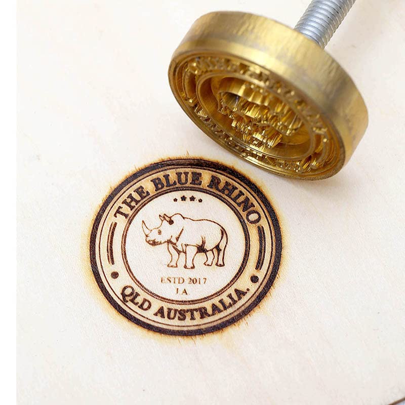 Custom Wood Branding Iron by ZOECRAFTSUPPLY with Long Handle - Durable Personalised Stamp for Wood, Leather, Plastic, and Paper ZOECRAFTSUPPLY