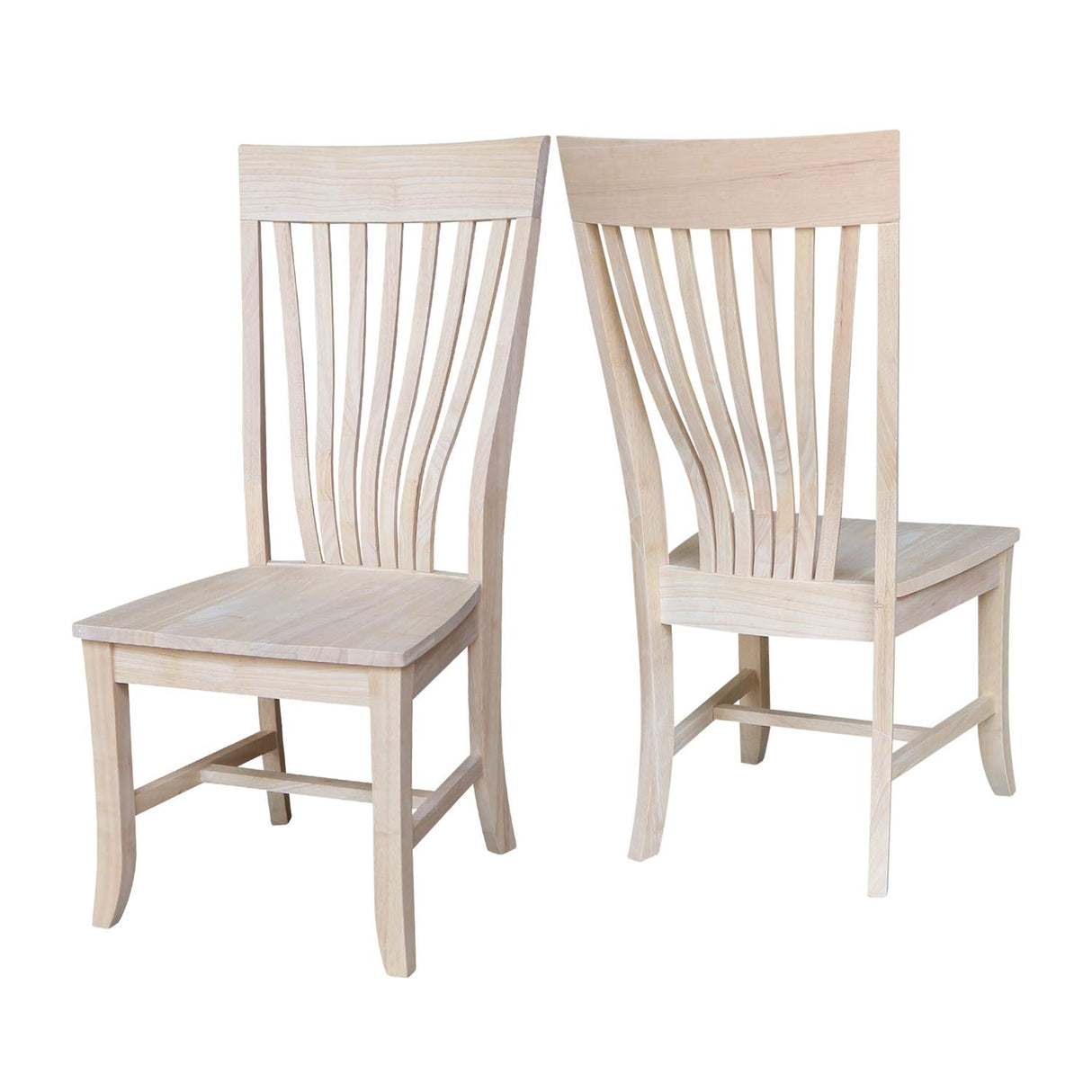 IC International Concepts International Concepts Amanda, Set of 2 Chair, Unfinished IC International Concepts