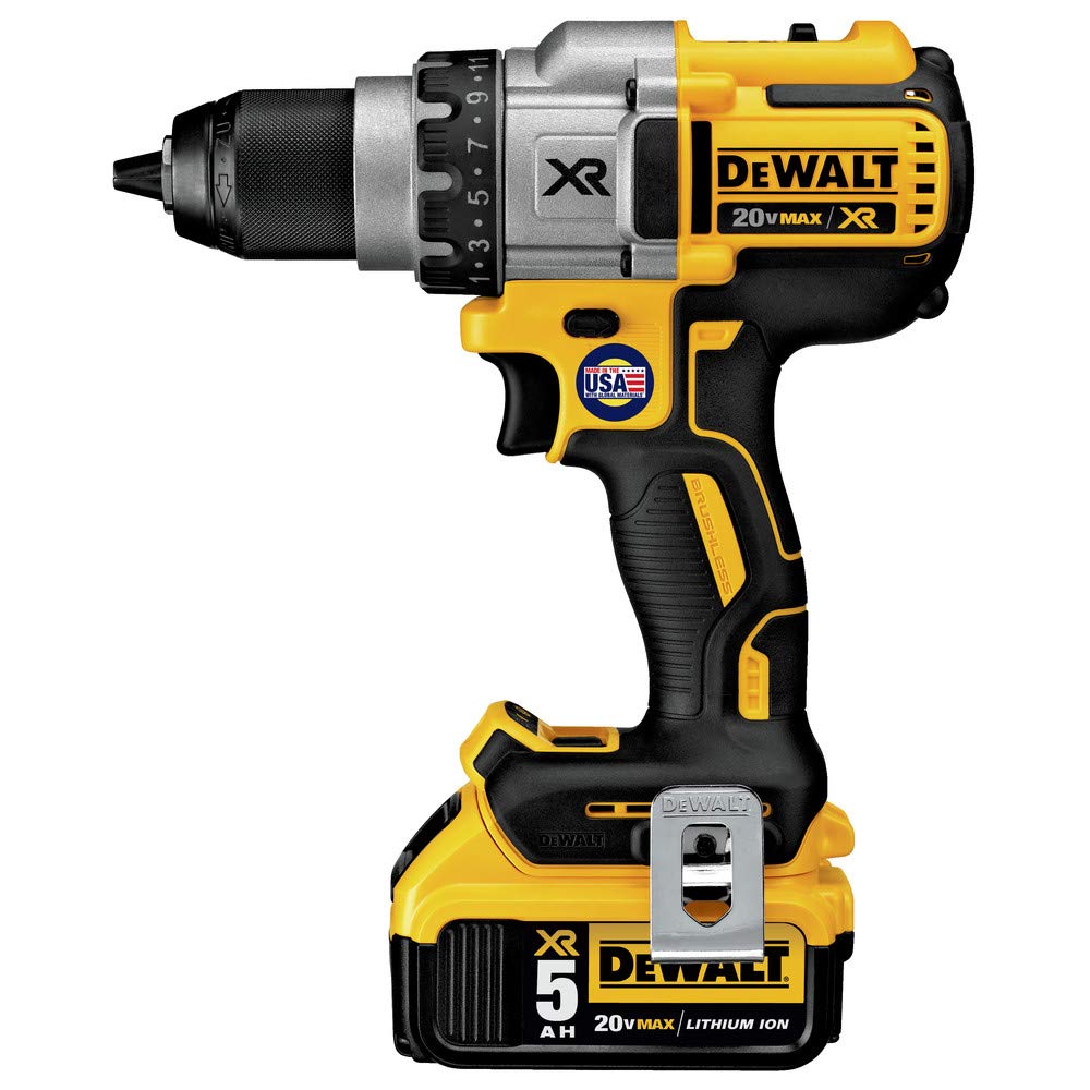 DEWALT 20V MAX XR Brushless Drill/Driver 3-Speed, Premium 5.0Ah Kit, Cordless (DCD991P2) DEWALT