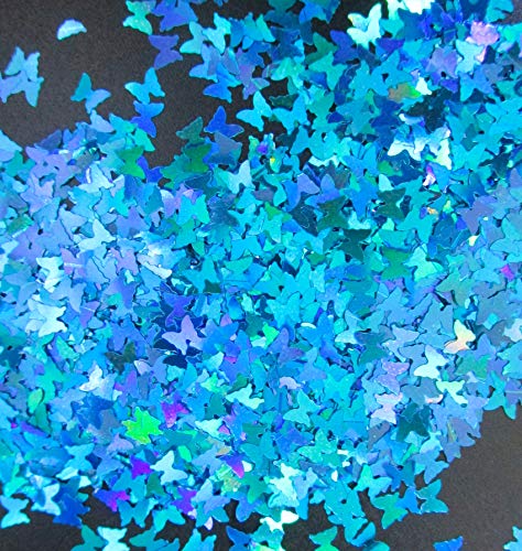 LoveOurHome 60g Butterfly Shapes Chunky Glitter Flakes Holographic Mylar Glitter Sequins Confetti Sparkles Manicure Nail Design Decor Resin Epoxy LoveOurHome
