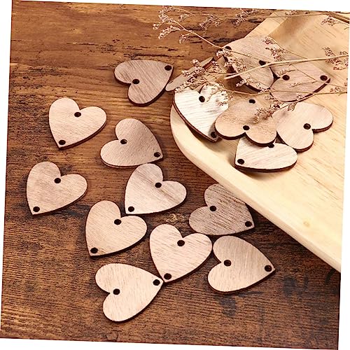 50pcs wedding table decor wood hearts DIY wood craft birthday calendar unfinished wood slices Heart Boards Calendar birthday tracker board office CIMAXIC