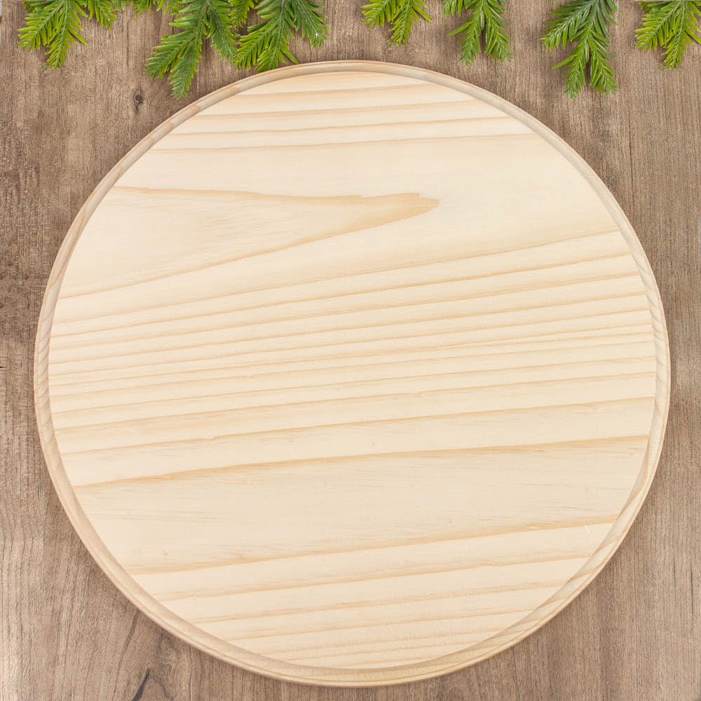 Factory Direct Craft Unfinished Wood Beveled Edge Circle Plaques Set of 2 - Blank Wooden Circle Signs for DIY Crafts and Projects (15 Inches Factory Direct Craft
