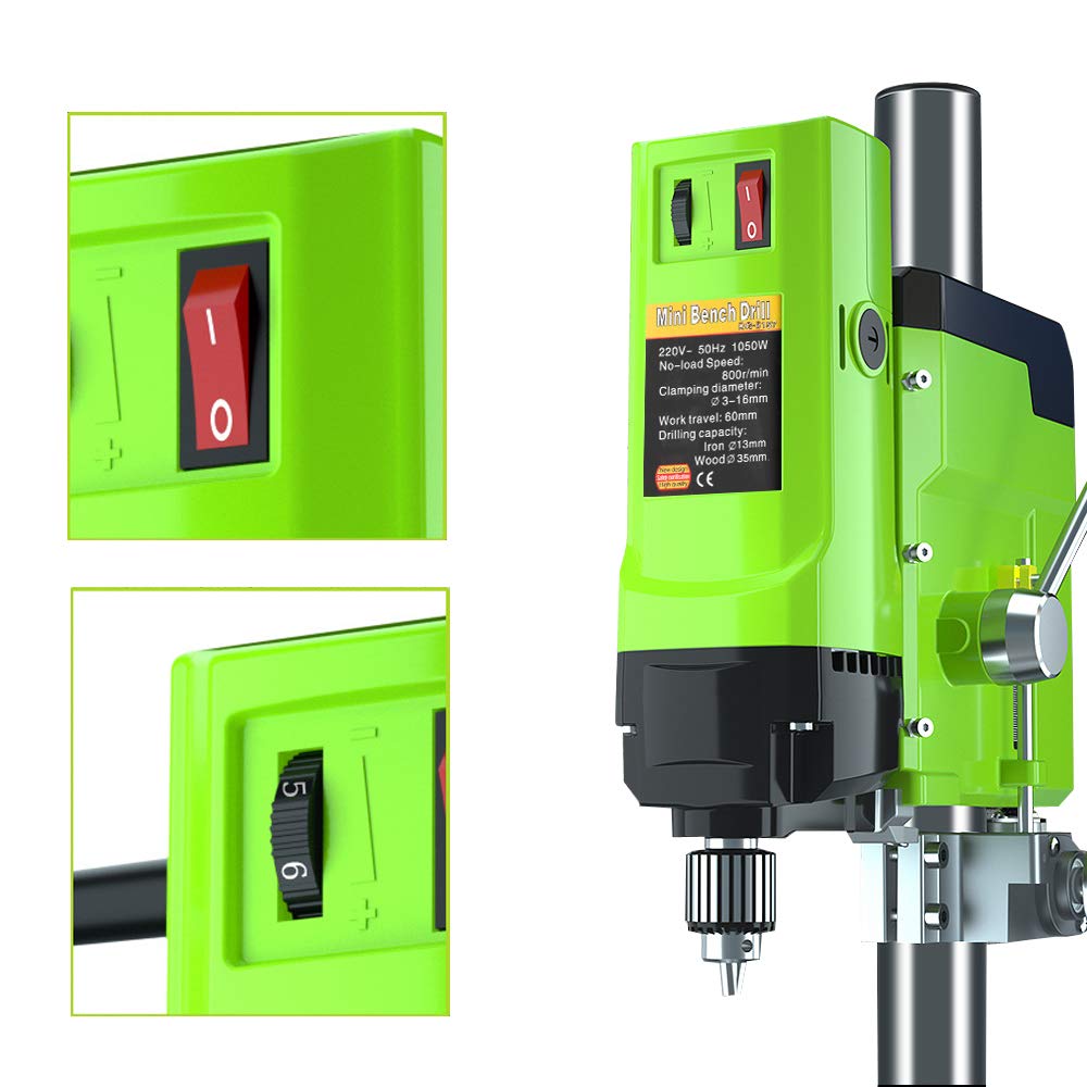 BACHIN MINIQ Bench Drill Stand 1050W Mini Electric Bench Drilling Machine Drill Chuck 3-16mm BACHIN