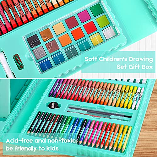 iBayam Art Kit, 251-Pack Art Supplies Drawing Kits, Arts and Crafts Gifts Box for Kids Teen Girls Boys, Art Set Case with Trifold Easel, Scratch iBayam