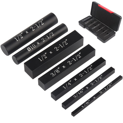 EANOSIC Setup Blocks Height Gauge Set, 7pcs Precision Aluminum Setup Bars for Router and Table Saw Accessories Woodworking Set Up, Bars Include Laser