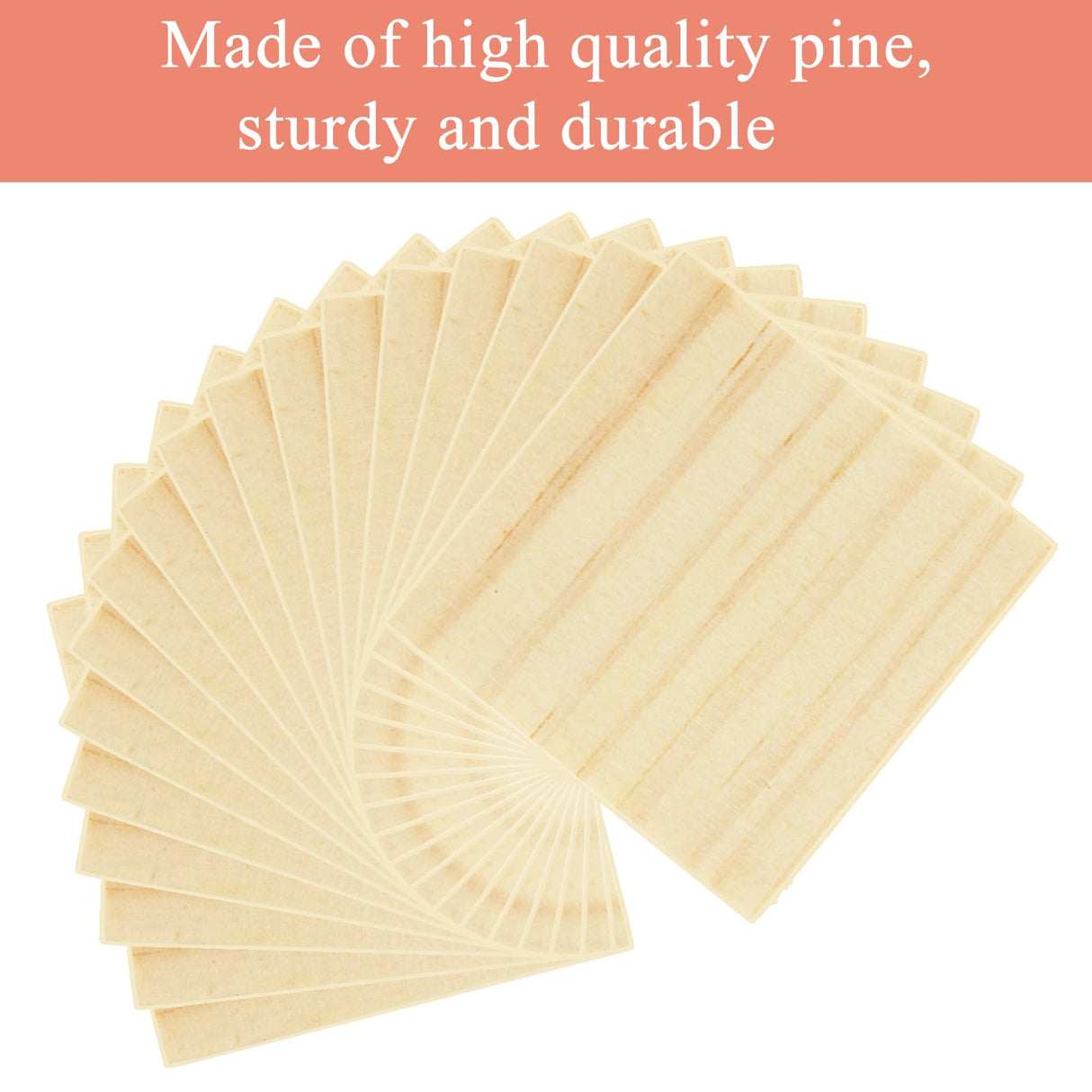 WOPPLXY 100 Pcs 2 X 2 Inch Wooden Squares for Crafts, 0.27 Inch Thick Natural Blank Square Blocks, Unfinished Wood Blocks, Blank Wood Wooden Tiles WOPPLXY