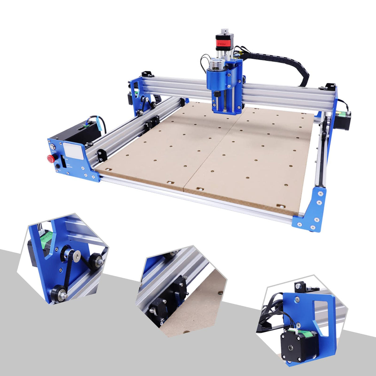 CNC Router Machine, CNC Machine Kit Pro Milling Machine, Mini DIY CNC Router Kit, Engraving Machine, for Wood Metal Acrylic MDF Carving Arts Crafts InSyoForeverEC