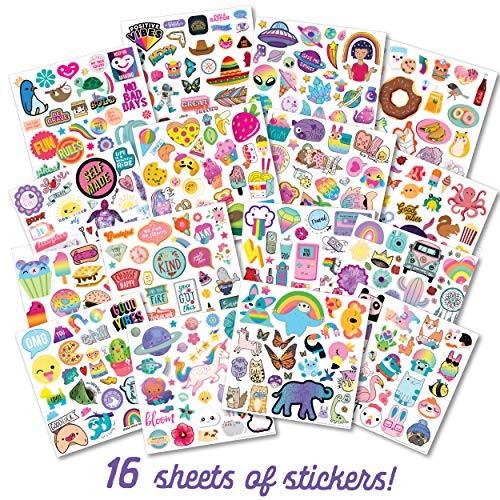 Craft-tastic – Stickerfetti – Cute & Trendy VSCO Stickers for Kids and Teens – Decorate Notebooks, Phones, Laptops, and More! Craft-tastic