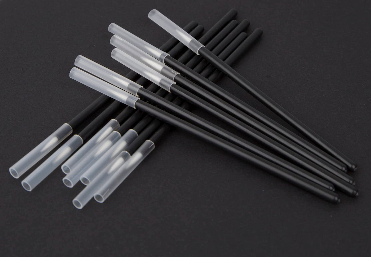 KOLAMOON 100 Pack Disposable Eyeliner Brushes Fine Point Applicator Makeup Eye Liner Wands Eyeliner Makeup Brushes KOLAMOON