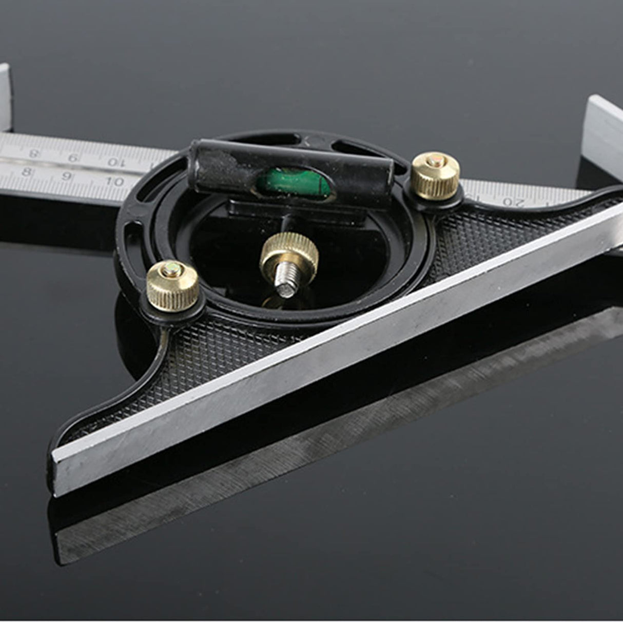 Square Angle Ruler,3Pcs/Set 300mm Stainless Steel t Square Ruler Adjustable Sliding Combination Square Square Ruler & Protractor Level Measure Terizger