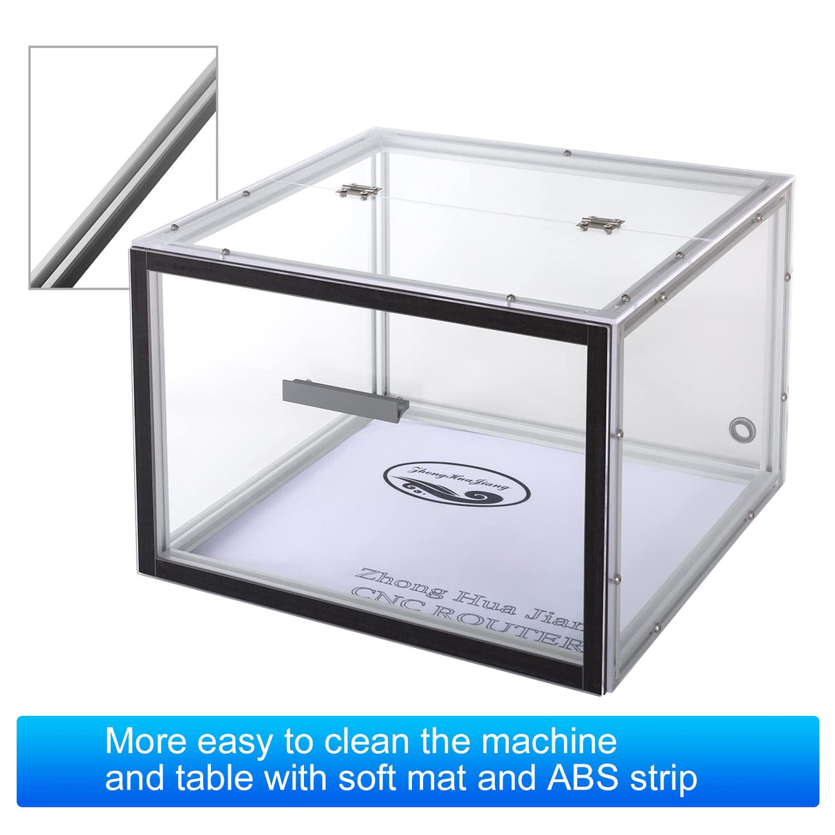 Acrylic CNC Enclosure 510 x 455 x 335 mm, Enhanced Protection, Dustproof,Cleaning, Noise Reduction, Compatible with CNC Router Machine 3018 Zhong Hua Jiang