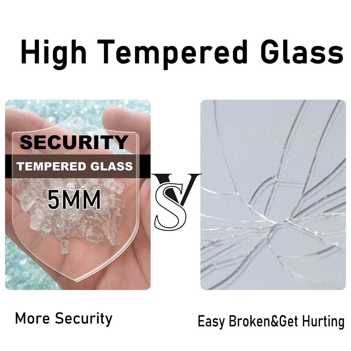 HomVent Modern 4-Shelf Glass Display Cabinet with Doors for Collectibles and Décor HomVent