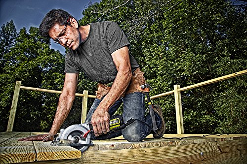 Rockwell 4-1/2” Compact Circular Saw, 5 amps, 3500 rpm, with Dust Port and Starter Kit– RK3441K , Black Rockwell