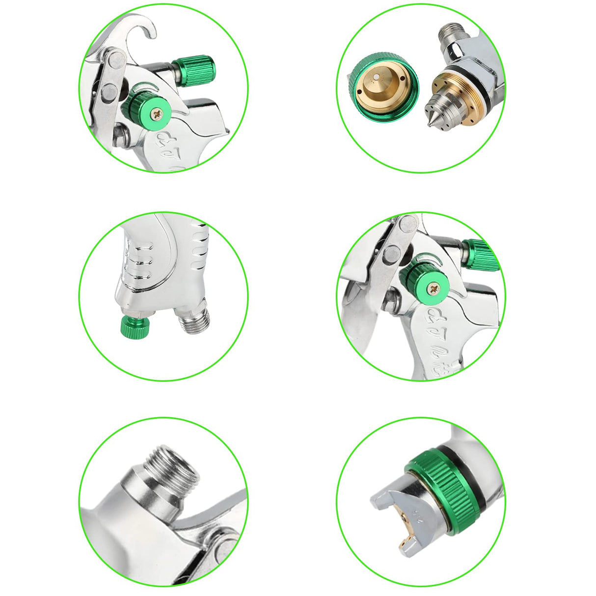 CenVen Hvlp Spray Gun, Air Spray Gun Paint Sprayer Gun with 1.4/1.7/2.0/2.5mm Nozzles, 600ml Capacity Great for Walls, Automotive, Home Improvement CenVen