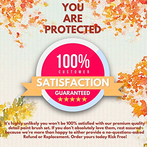 DUGATO Fine Detail Paint Brush Set 8pcs, Tiny Professional Micro Miniature Painting Brushes Kit with Ergonomic Handle for Acrylic, Oil, Watercolor, DUGATO