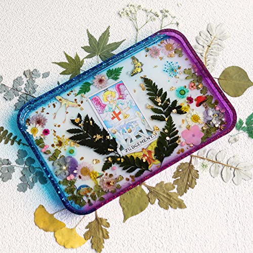 LET'S RESIN Resin Tray Mold,Rectangle Rolling Tray Molds for Resin,Sturdy Silicone Tray Molds with Edges,Large Rolling Tray Molds for Epoxy LET'S RESIN