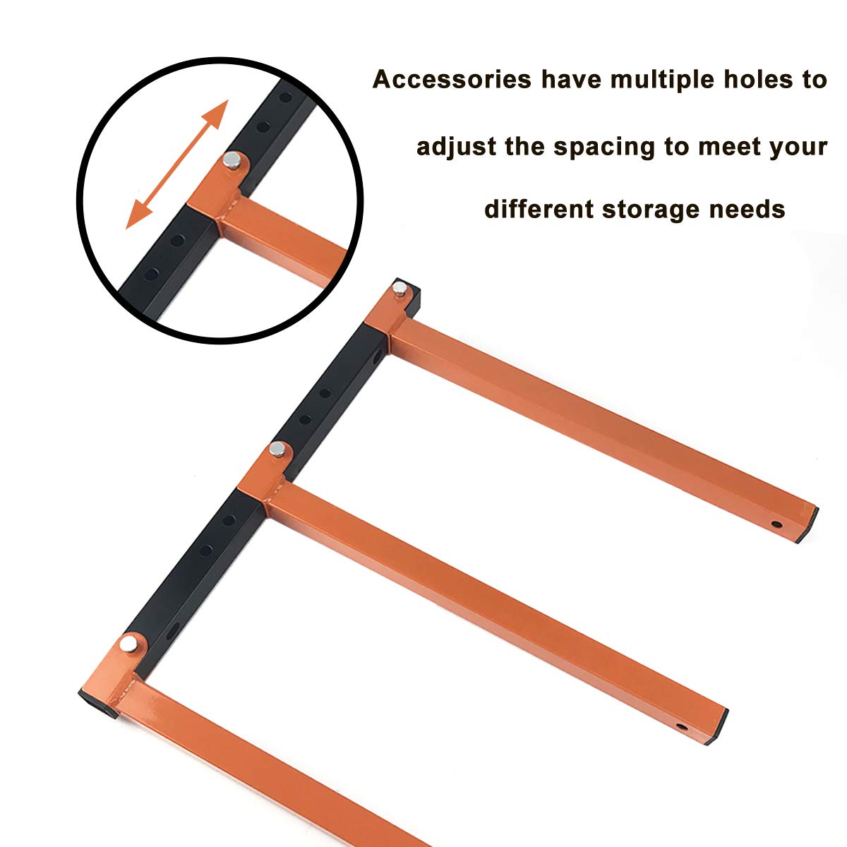 Homydom Wood Organizer and Lumber Storage Metal Rack with 3-Level Wall Mount, 2 Pack Homydom