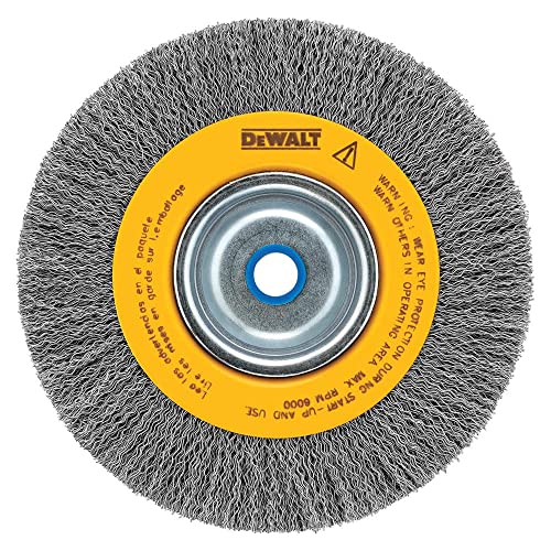 DEWALT Wire Wheel for Bench Grinder, Crimped, 6-Inch (DW4905) DEWALT
