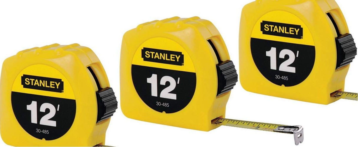 Stanley Hand Tools 30-485 1/2" X 12' Tape Rule (3-Pack) Stanley