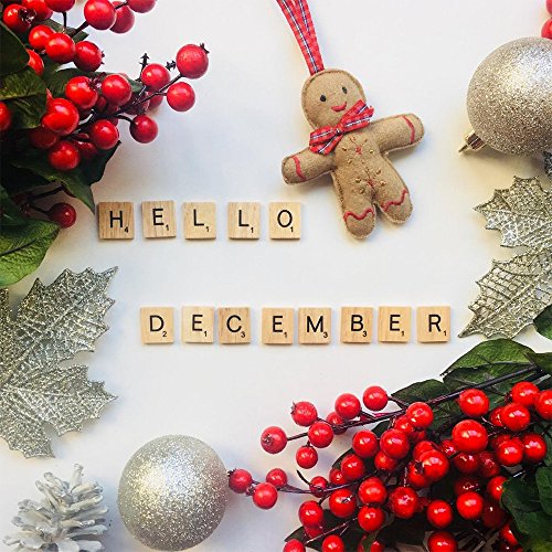 QMET 500 Wood Letter Tiles,Scrabble Letters for Crafts - DIY Wood Gift Decoration - Making Alphabet Coasters and Scrabble Crossword Game QMET