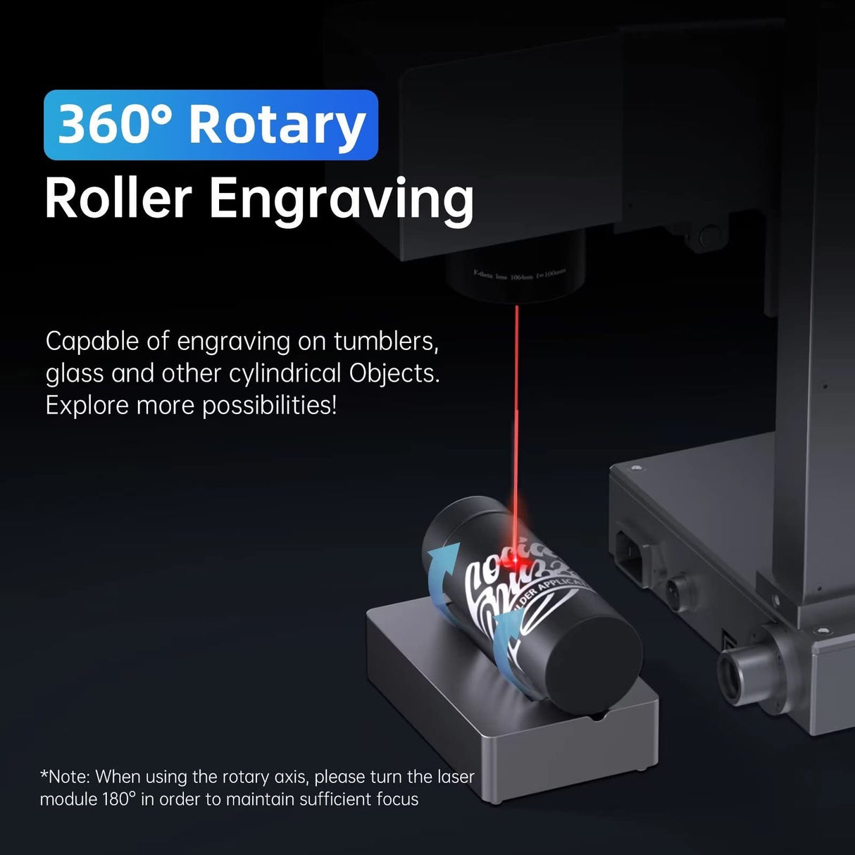 FONLAND M1 Pro Fiber Laser Marking Machine with Rotary, Portable Laser Engraver Engraving Machine with Protective Goggles for All-Metals, Jewelry, FONLAND