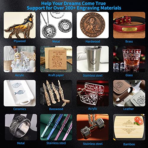 LONGER RAY5 130W Laser Engraver, 20W Output CNC Laser Cutter DIY Laser Engraving Machine, Exclusive 3.5" Touch Screen for DIY, Cutting Tool for Metal Longer