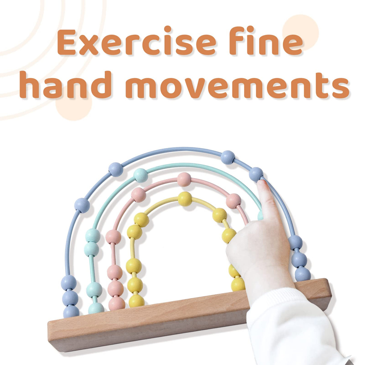 ibwaae Wooden Rainbow Abacus Beads Counting Toys Kids Early Math Skills Montessori Educational Learning Games for Toddler ibwaae