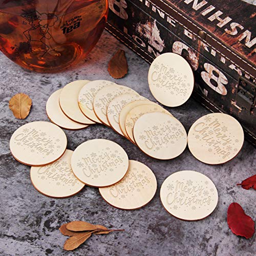 Arroyner 2" Small Wood Circles Round Wood Discs DIY Unfinished Round Blank Wooden for Crafts, School Project, Decoration 120 Pieces Arroyner