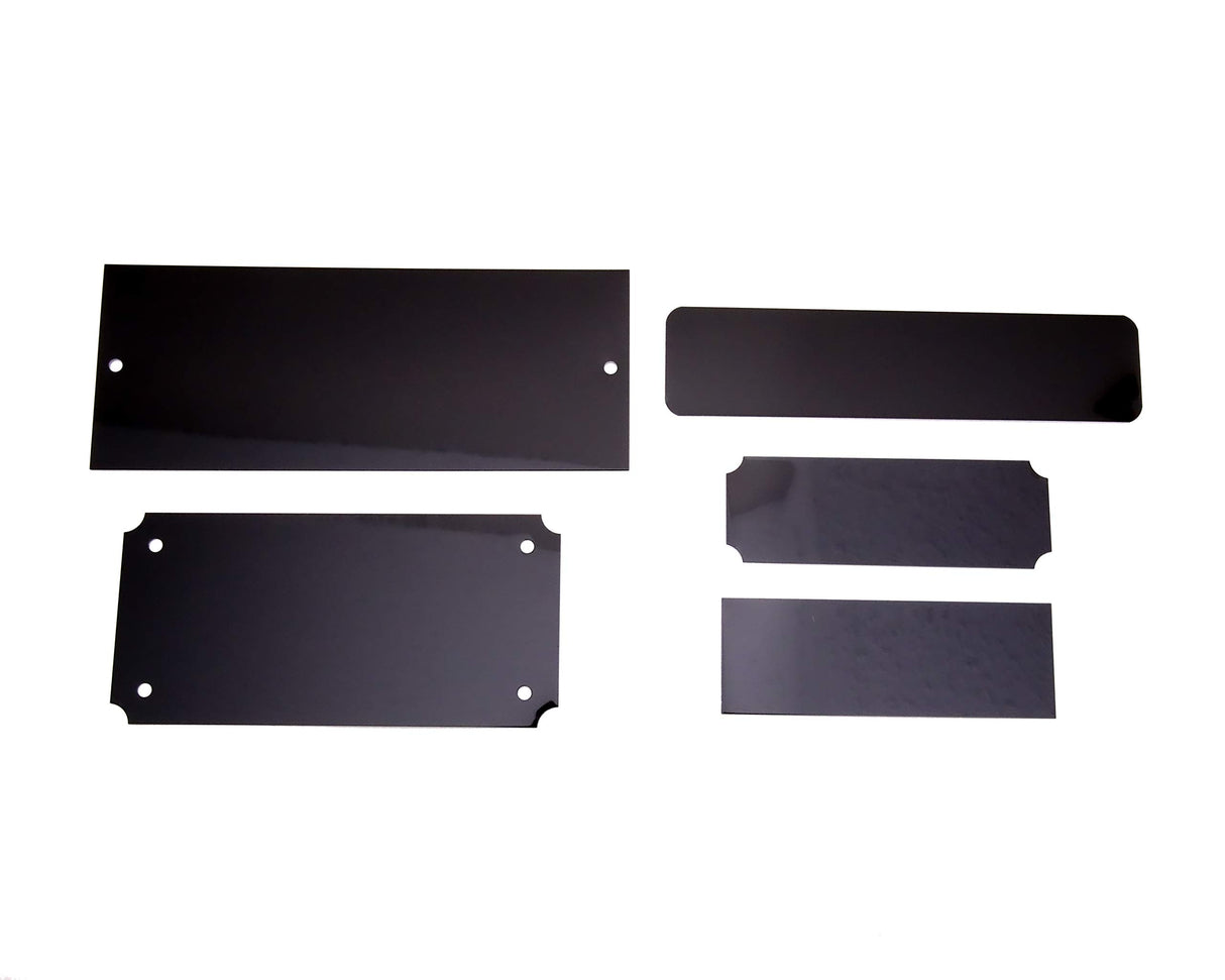 Laser Engraving Blank Plate Assortment 15 piece Aluminum Gold, Silver, & Black Custom Engraving Plates
