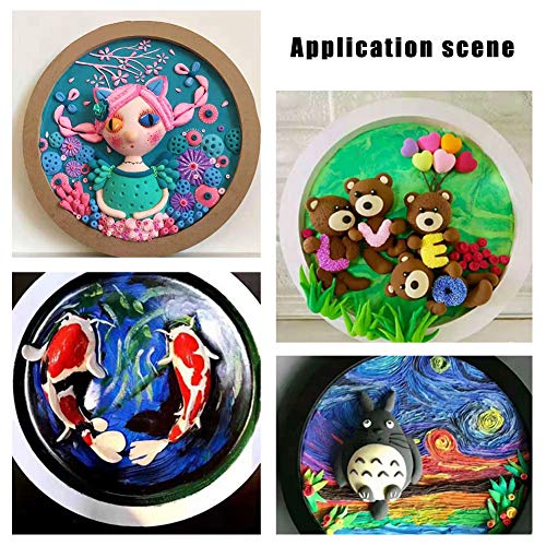 OLYCRAFT 3pcs Wood Canvas Boards Round Wood Painting Boards, Unfinished Wood Paint Pouring Panel Boards for Painting Crafts (5.7", 7.8" & 9.6" OLYCRAFT