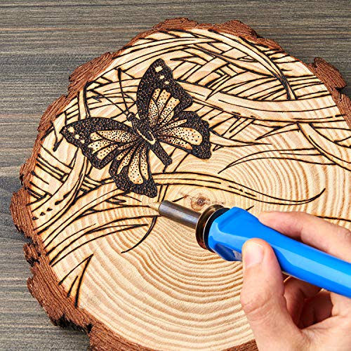 ARTEZA Natural Wood Slices, 8 Pieces, 7.9-9 Inch Diameter, 0.8 Inch Thickness, Round Wood Discs for Crafts, Christmas Wood Ornaments, Centerpieces & ARTEZA