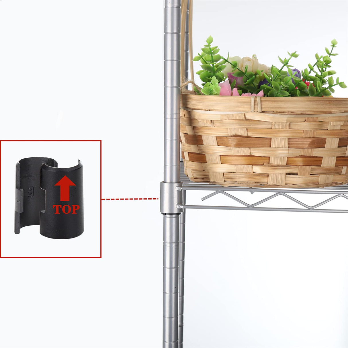 GIOTORENT 6-Tier Standing Shelving Metal Units, Adjustable Height Wire Shelf Display Rack for Laundry Bathroom Kitchen 16.6” x 11.6” x 63” GIOTORENT