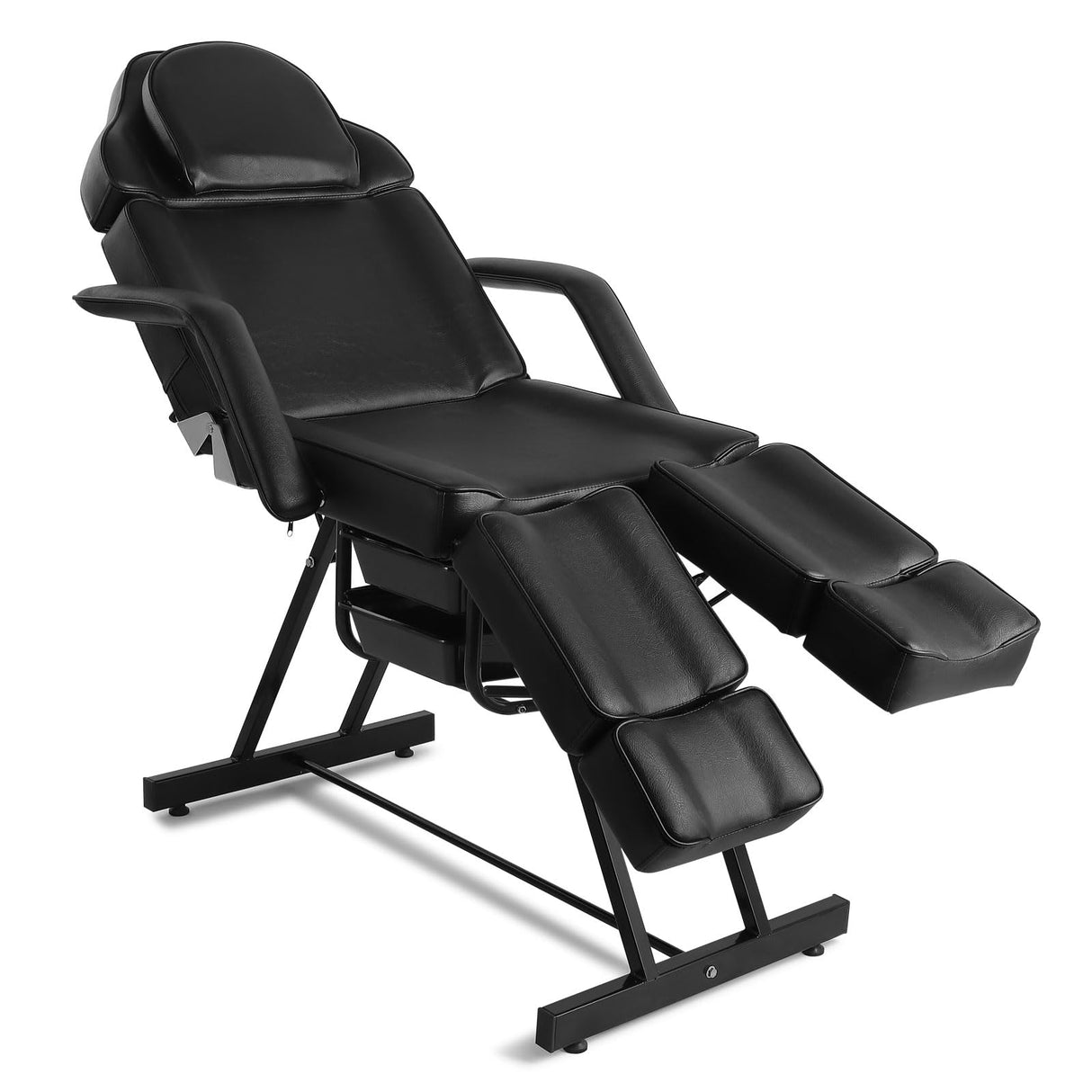 Artist hand Tattoo Table with Adjustable Backrest Tattoo Chair for Client Facial Bed Massage Bed for Eyelash Extensions Salon Chair with Tray, Split Artist hand