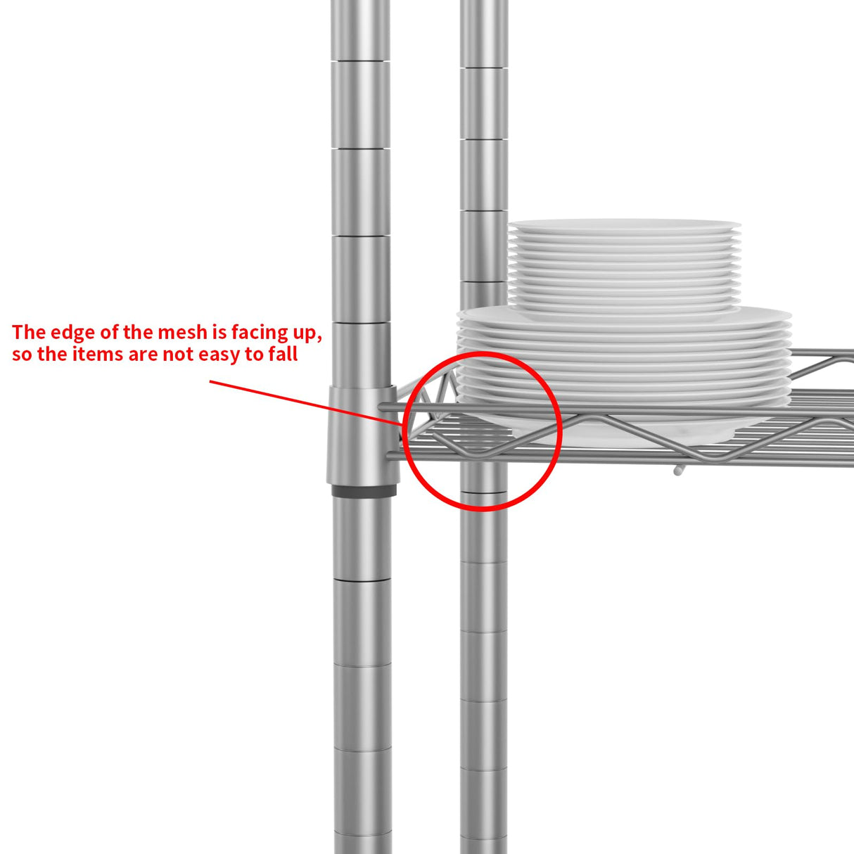 SINGAYE 4 Tier Shelf Adjustable Storage Shelf Wire Shelving,350LBS Load Capacity,Metal Storage Rack for Kitchen Office Home Storage Pantry SINGAYE