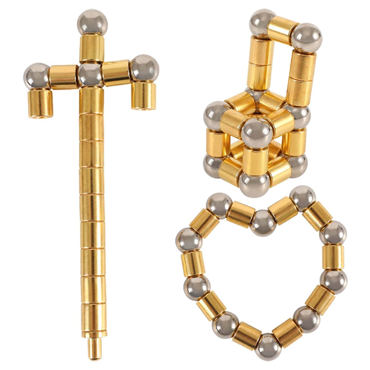 Fidget Pen Decompression Magnetic Metal Pen, Toy Pen Relieving Stress Build Various of Shapes, Strato Pen Multifunctional Deformable Magnet Writing Lafoxla