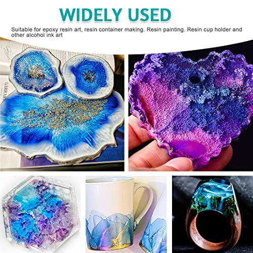 Alcohol Ink Set - 27 Colors Alcohol Liquid Dye, High Concentrated Alcohol-Based Ink Pigment for Tumbler Making, Painting, Resin Petri Dish - 0.35oz M.A.K